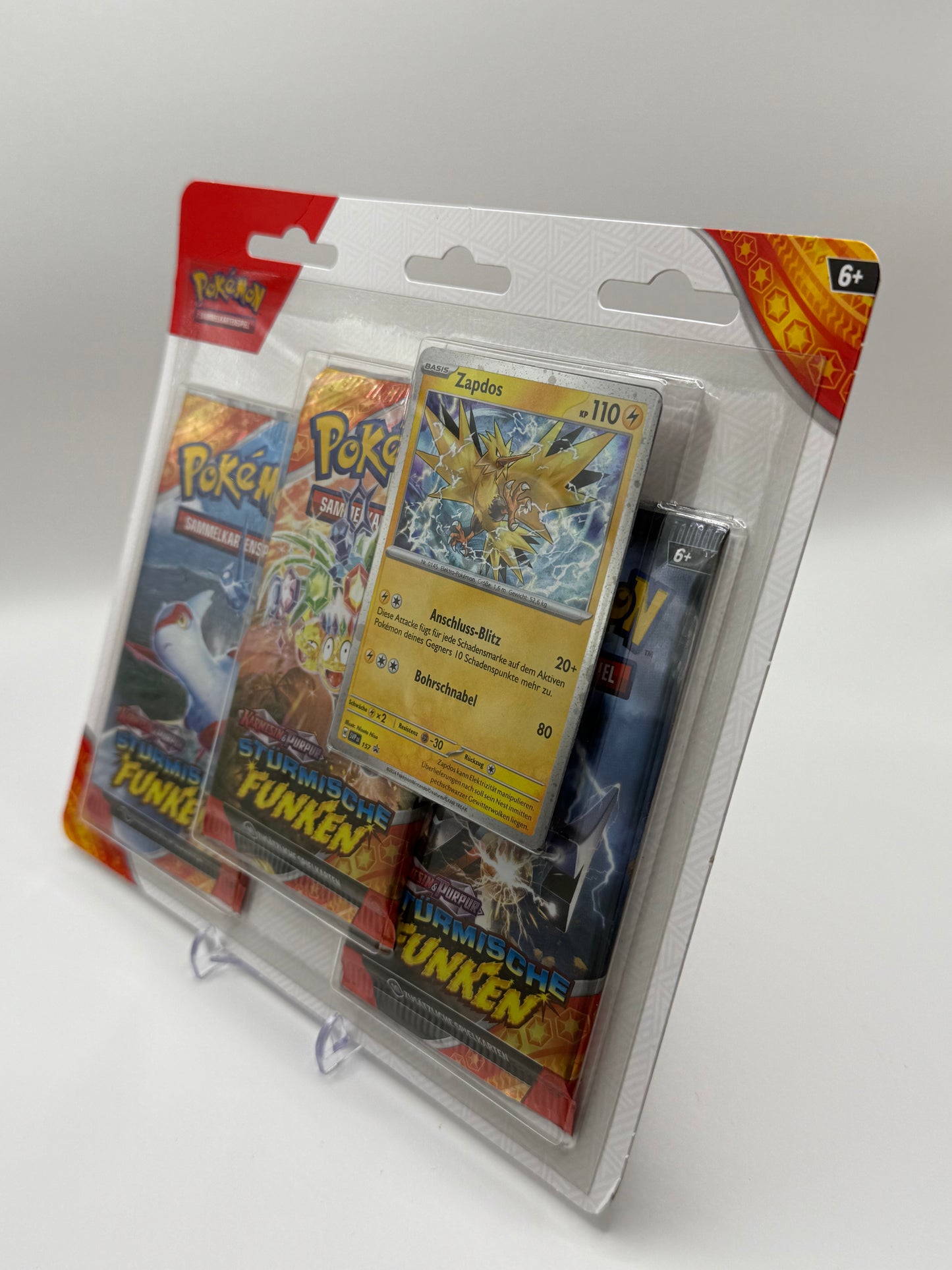 Pokémon 3-Pack Blister Stürmische Funken Zapdos